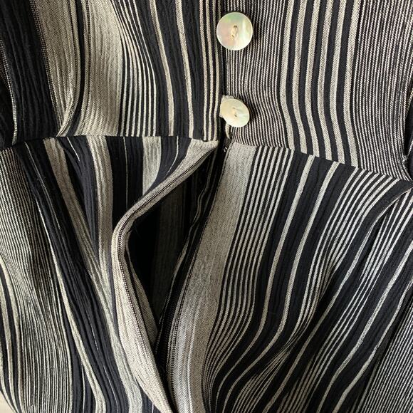 Vintage R.J. Stevens by Carol Escritor Romper Navy and Gray Stripes Size 12 - Picture 15 of 16